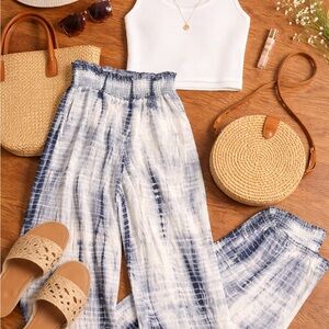 Bella Dahl Navy and White Wide Leg Pants